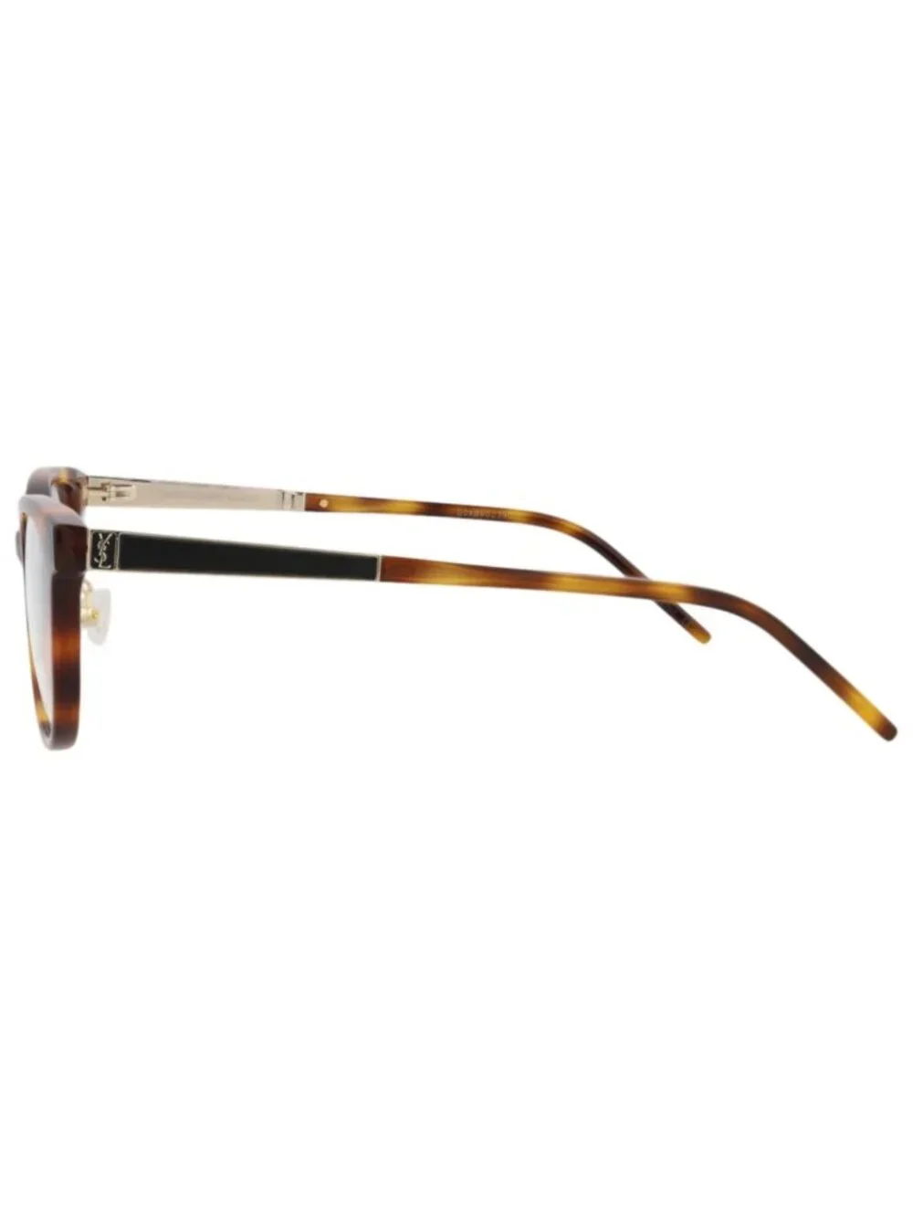 New Saint Laurent Women's Eyeglasses Round Oval Acetate Frame Havana Gold